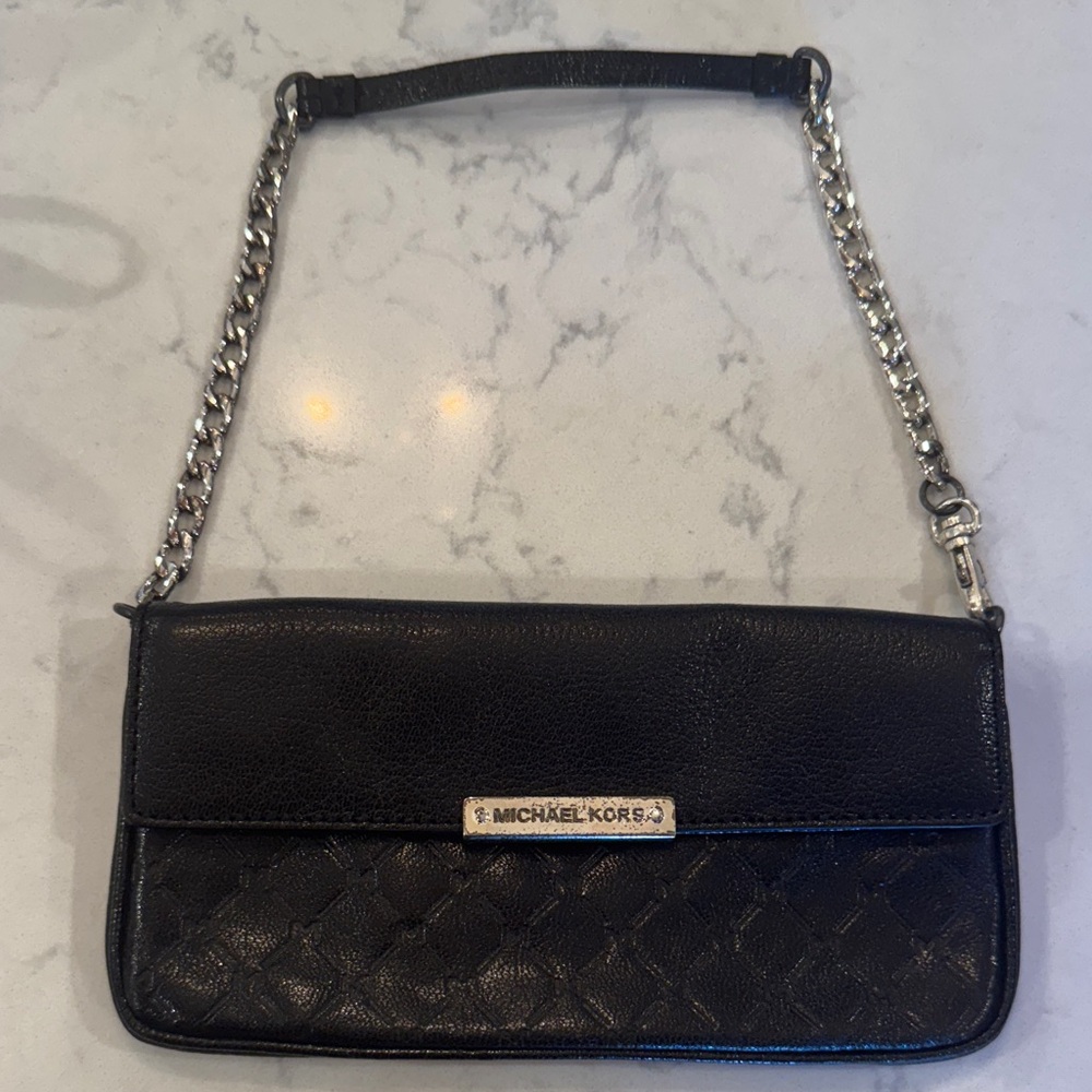 Michael Kors Black Quilted Leather Shoulder Bag